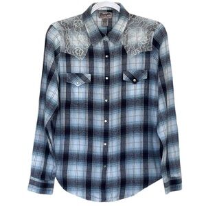 Wrangler Western Cowgirl Pearl Snap
Buttons Long Sleeves Shirt Size XL